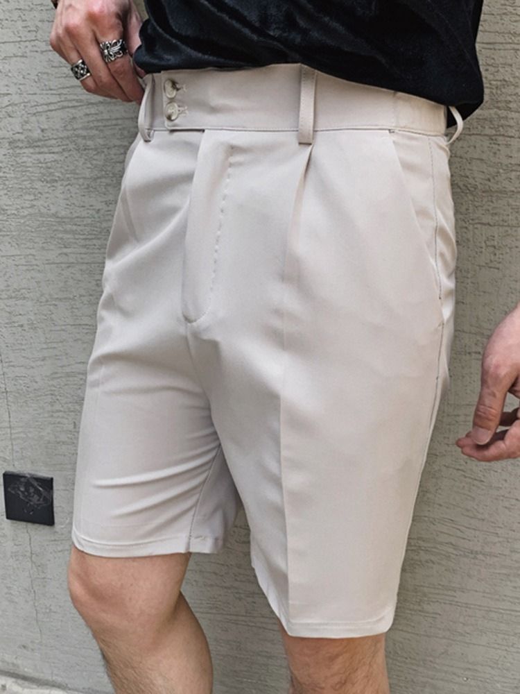 Dragkedja Rak Vanlig Koreansk Dragkedja För Män Casual Shorts