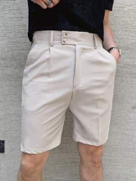 Dragkedja Rak Vanlig Koreansk Dragkedja För Män Casual Shorts