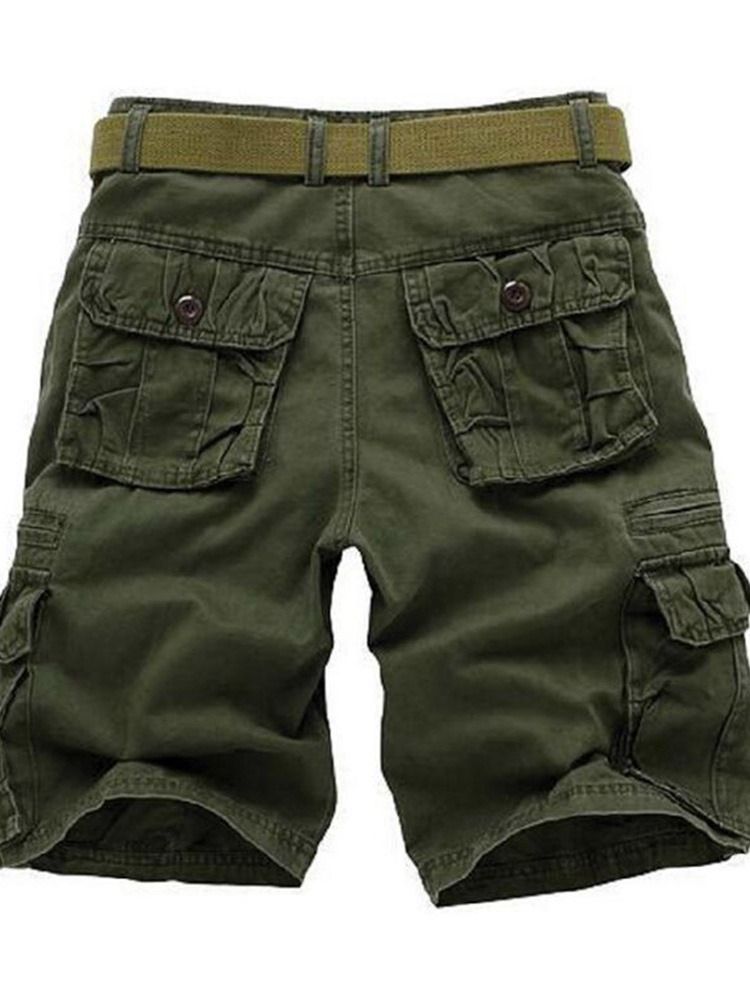 Dragkedja Rak Vanlig Midja För Män Casual Shorts