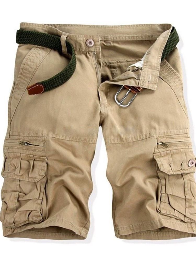 Dragkedja Rak Vanlig Midja För Män Casual Shorts