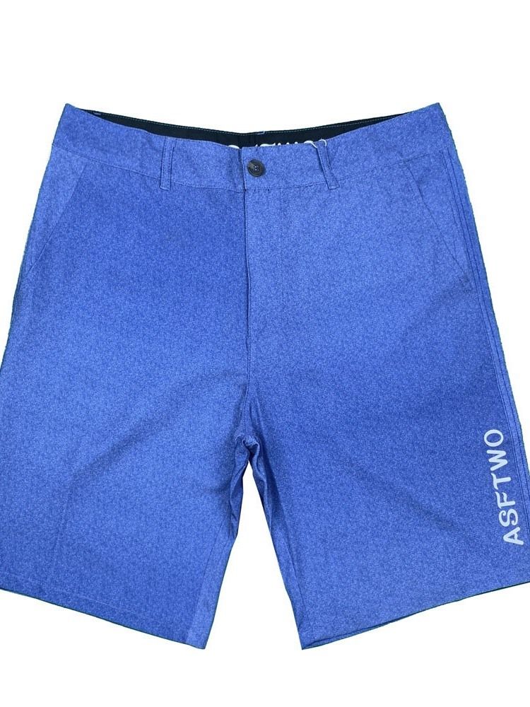 Enfärgade Herrshorts Med Lös Knapp