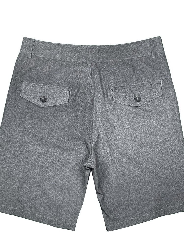 Enfärgade Herrshorts Med Lös Knapp