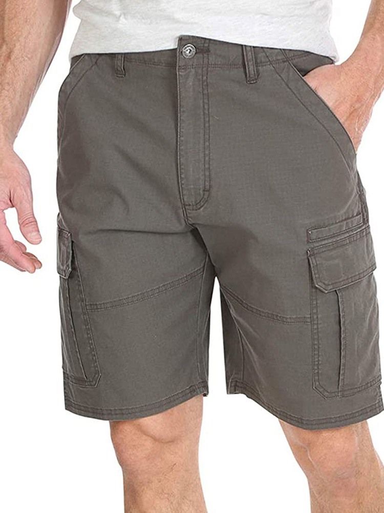 Enkla Raka Fickor För Män Casual Shorts