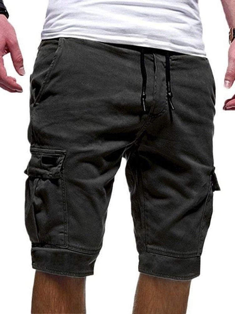 Enkla Snörningsshorts För Män