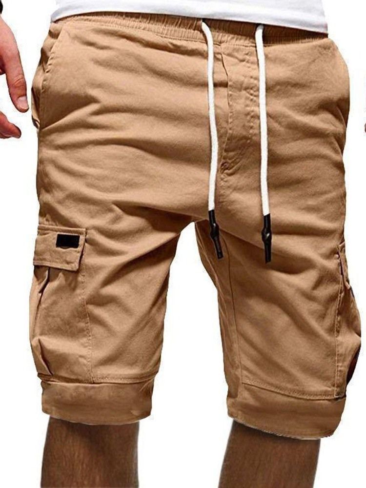 Enkla Snörningsshorts För Män