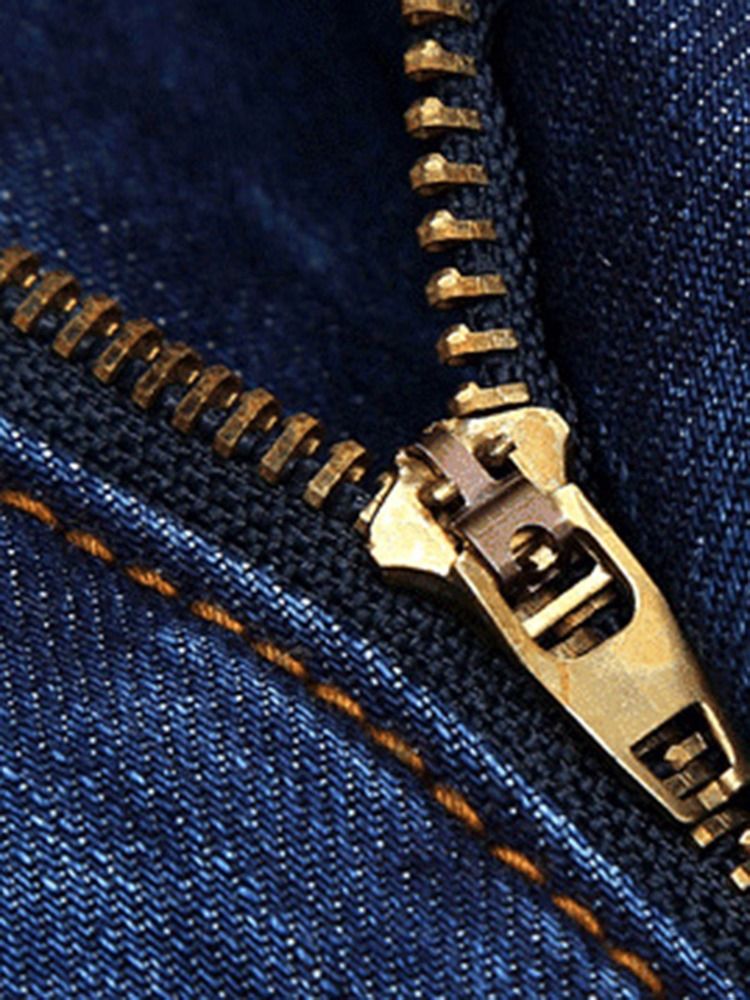Holes Denim Slim Shorts För Män