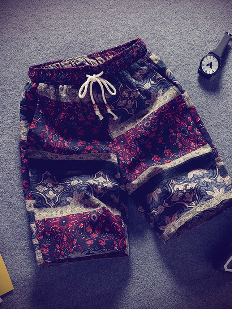Lace-Up Tunna Rake Lace-Up Koreanska Casual Shorts För Män