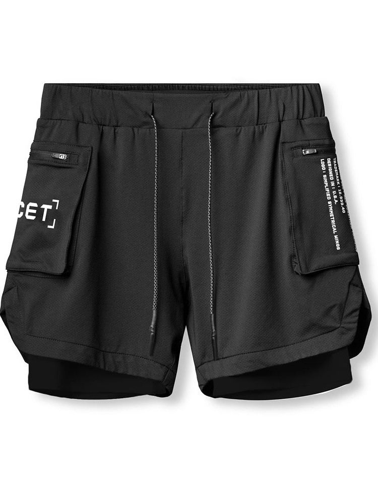 Lös Brevficka Casual Herrshorts Med Snörning