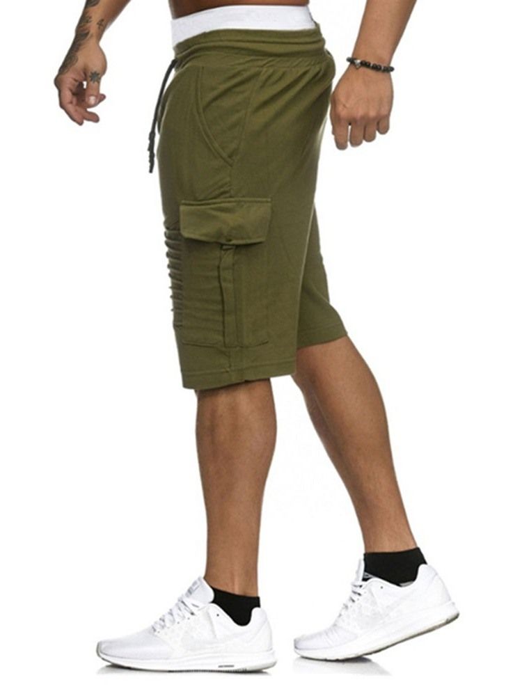 Löst Harem Vanligt Låg Midja Casual Herrshorts