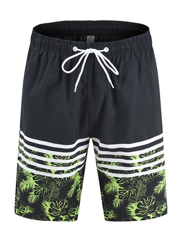 Planta Lace-Up Mid Waist Casual Shorts För Män