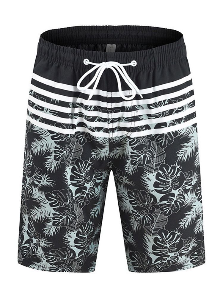 Planta Lace-Up Mid Waist Casual Shorts För Män