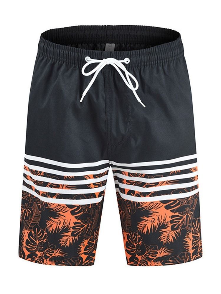 Planta Lace-Up Mid Waist Casual Shorts För Män