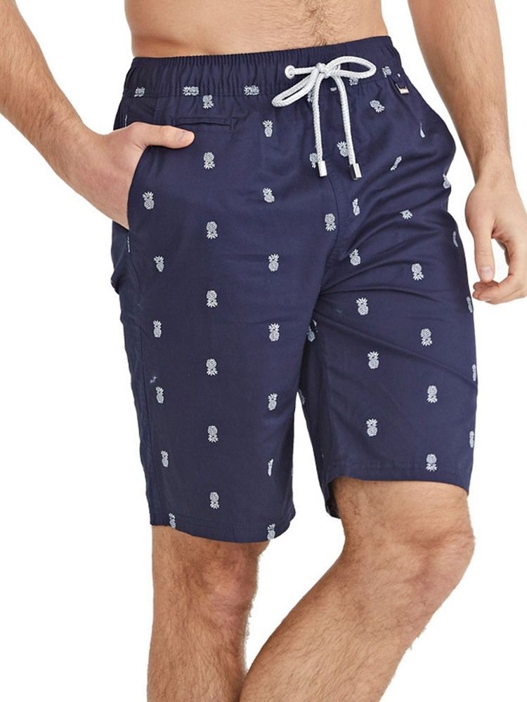 Print Casual Shorts För Män