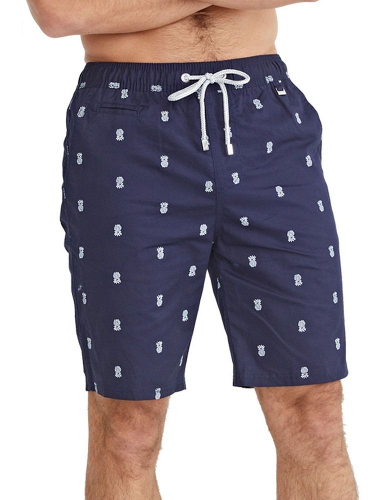 Print Casual Shorts För Män