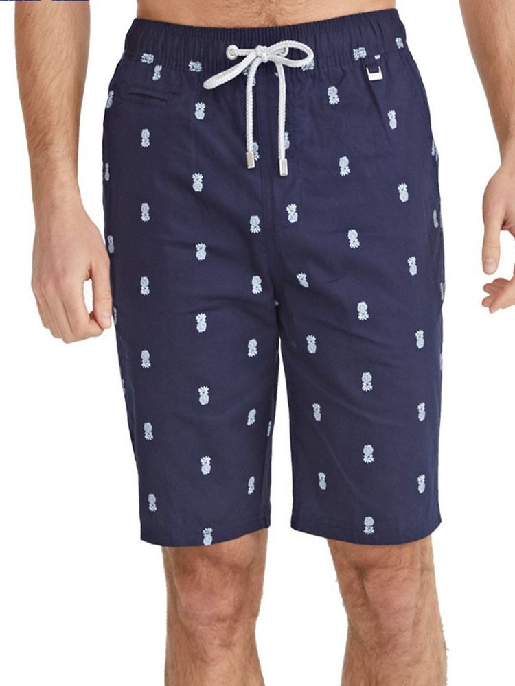 Print Casual Shorts För Män