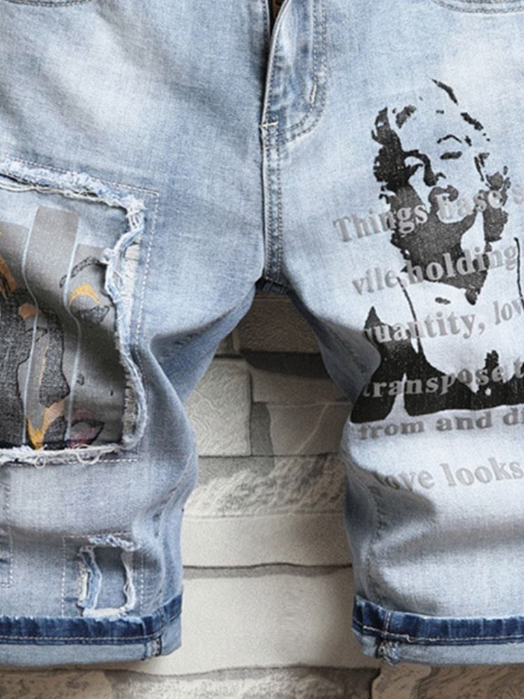 Rak Dragkedja European Slim Jeans För Män