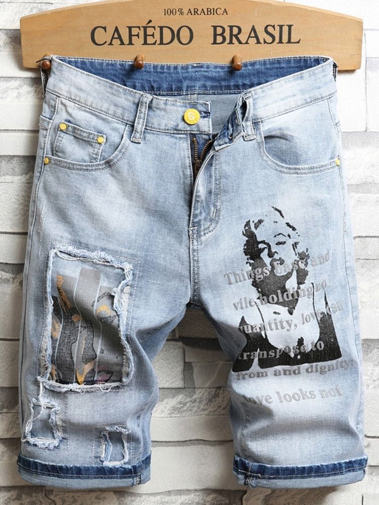 Rak Dragkedja European Slim Jeans För Män