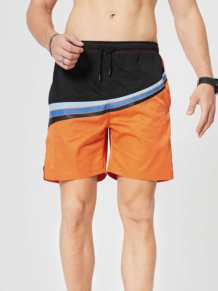 Rak Ficka Casual Herrshorts Med Snörning