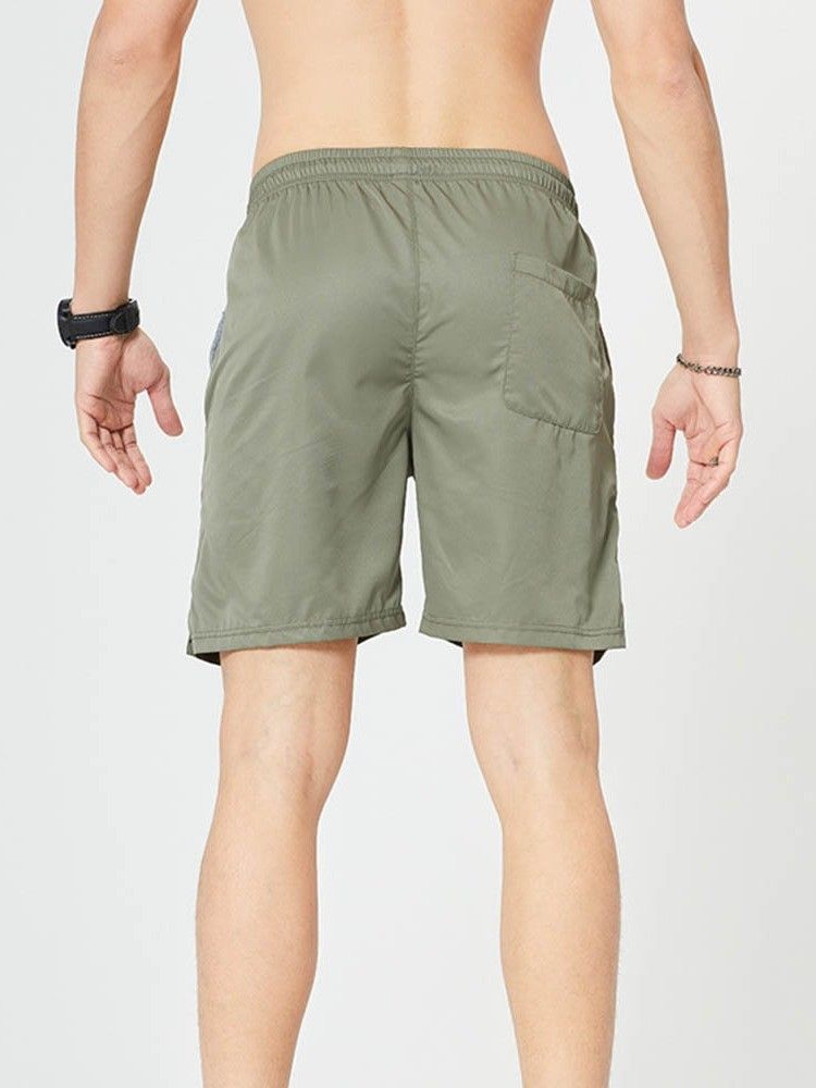 Rak Ficka Casual Herrshorts Med Snörning