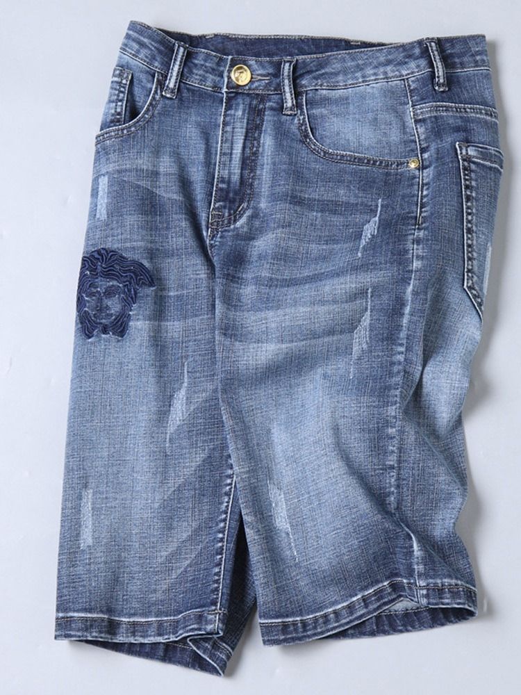 Rak Ficka Tunn Midja Blixtlås Herrshorts