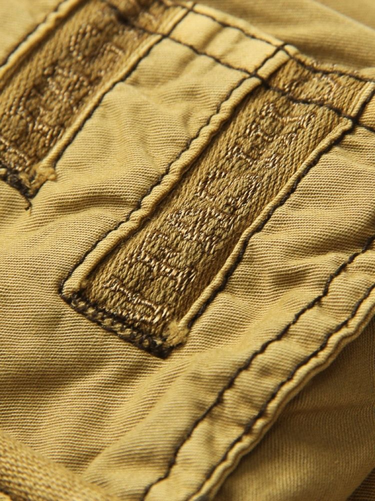 Rak Ficka Vanligt Midja Cargo-Shorts För Män
