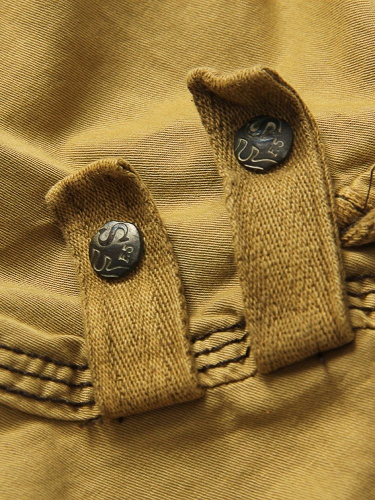 Rak Ficka Vanligt Midja Cargo-Shorts För Män