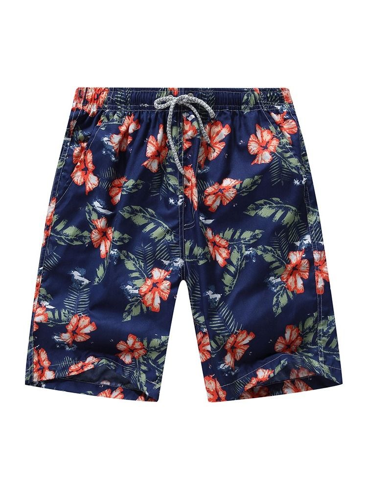 Rak Tryck Tunna Snörshorts För Män