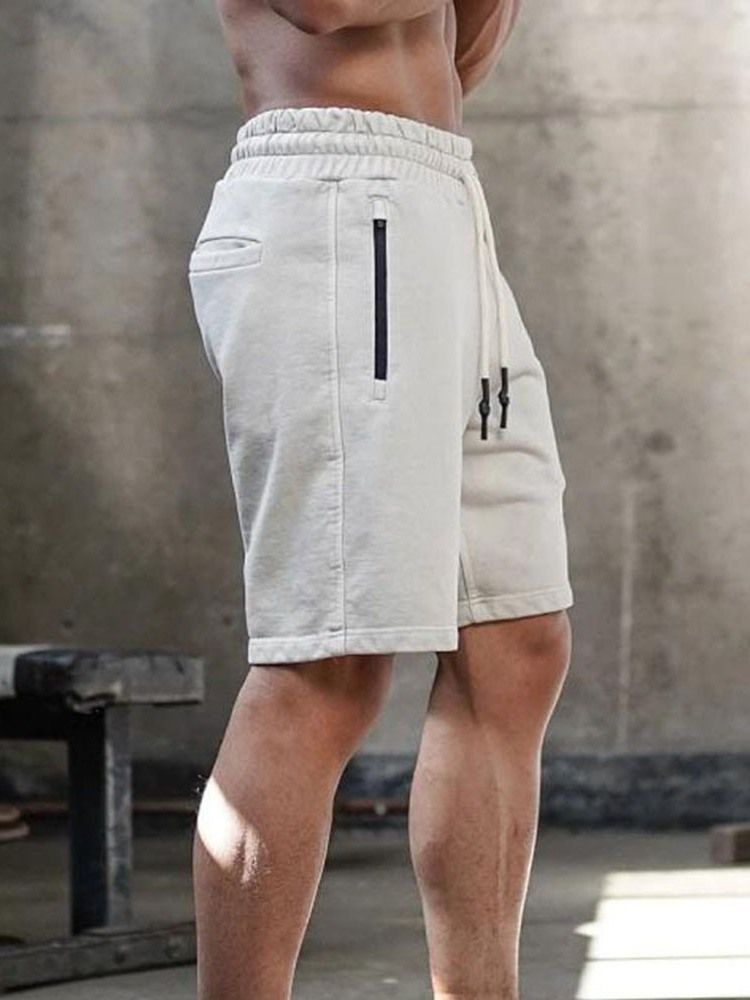 Raka Enkla Snörningsshorts För Män
