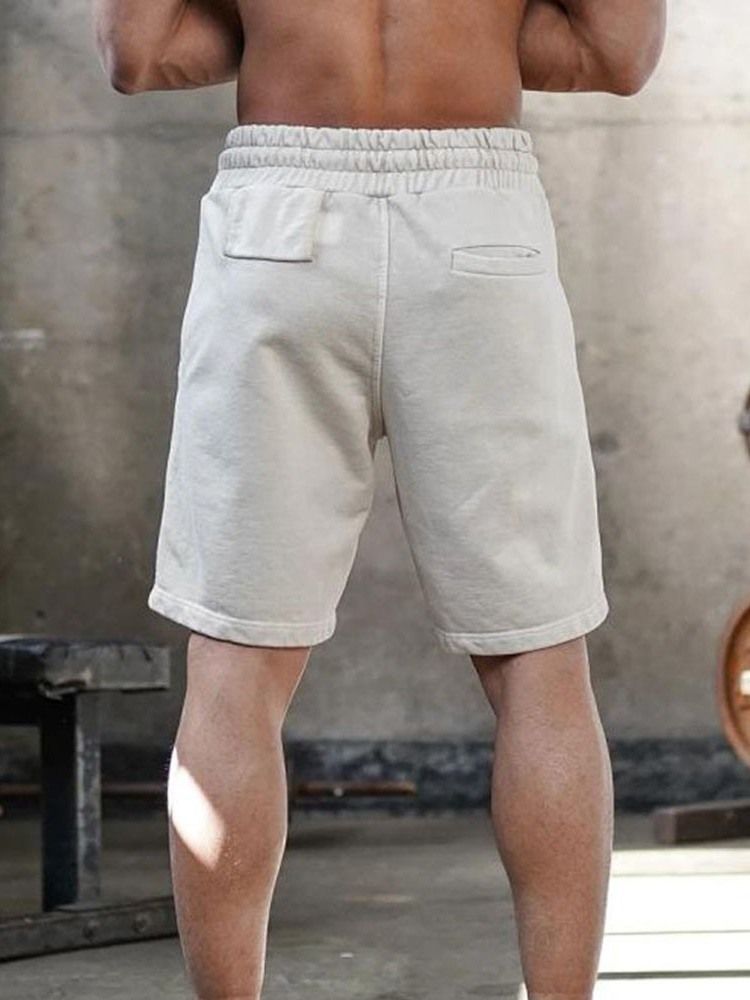 Raka Enkla Snörningsshorts För Män