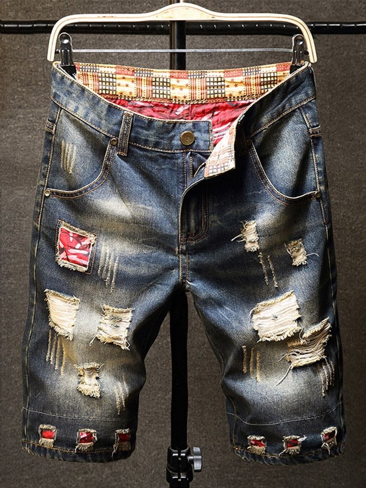 Raka Europeiska Jeans Med Dragkedja För Män