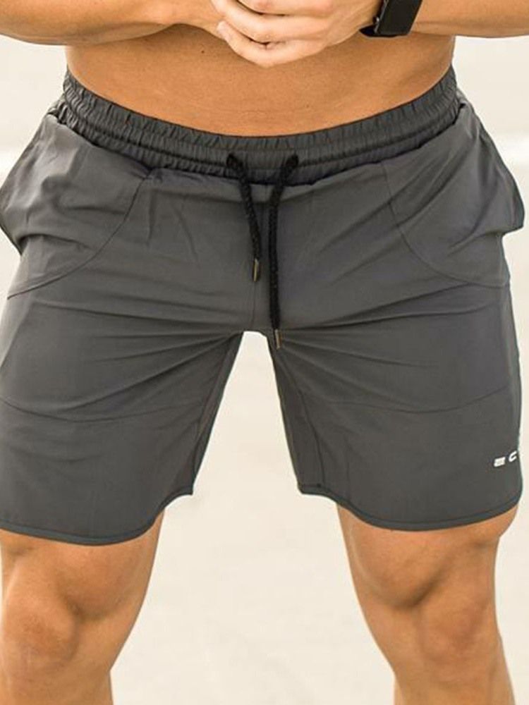 Slimma Ficka Casual Damshorts Med Snörning