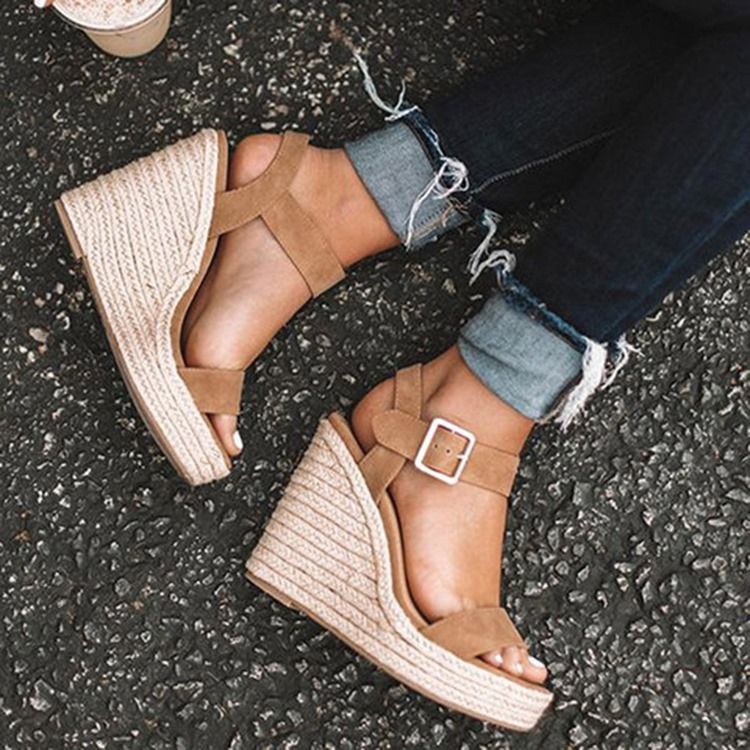 Kilklack Rund Tåspänne Patchwork Damsandaler