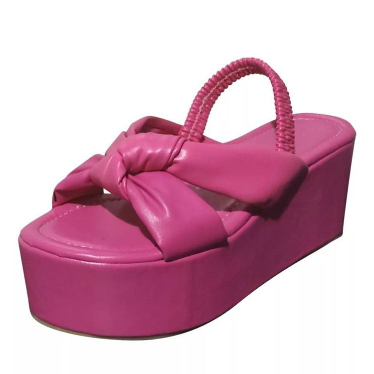 Peep Toe Elastiska Band Casual Sandaler