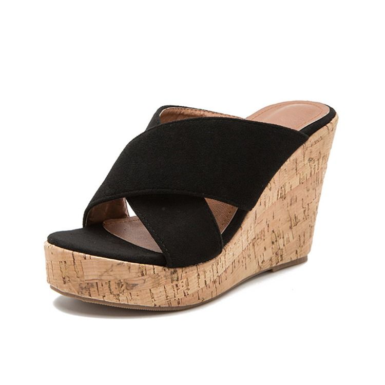 Tråd Cross Slip-On Damtofflor