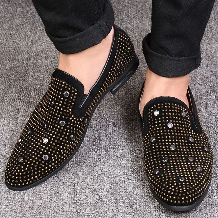 Brittiska Point Toe Nitar Oxfords Herr