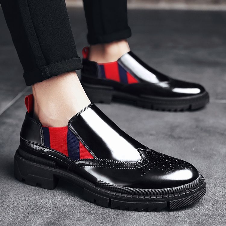Lågskuren Övre Rund Tå Slip-On Herrskor