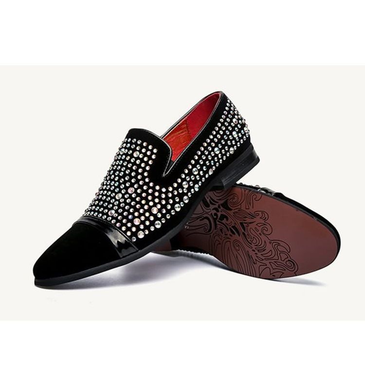 Nit Rund Tå Slip-On Herrskor