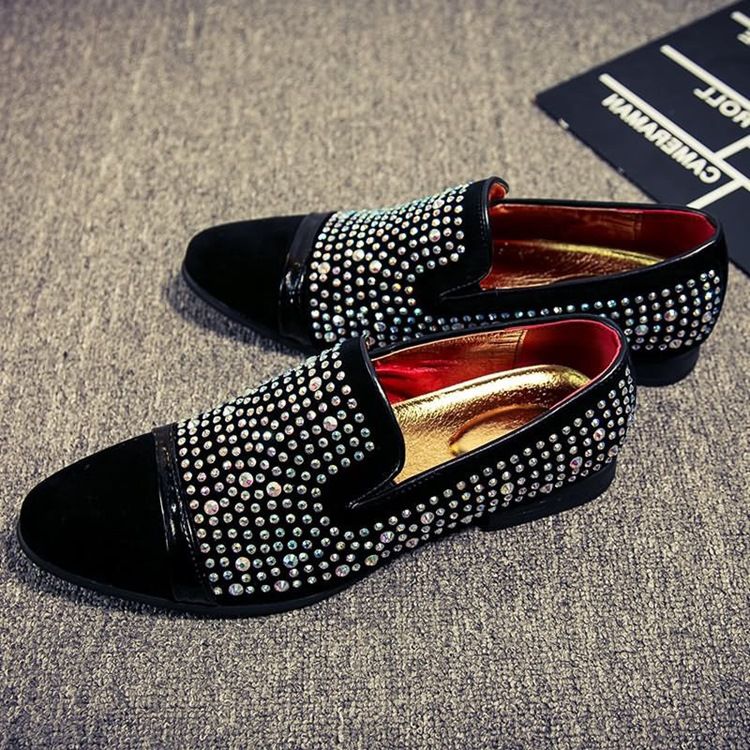 Nit Rund Tå Slip-On Herrskor