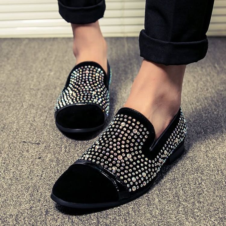Nit Rund Tå Slip-On Herrskor