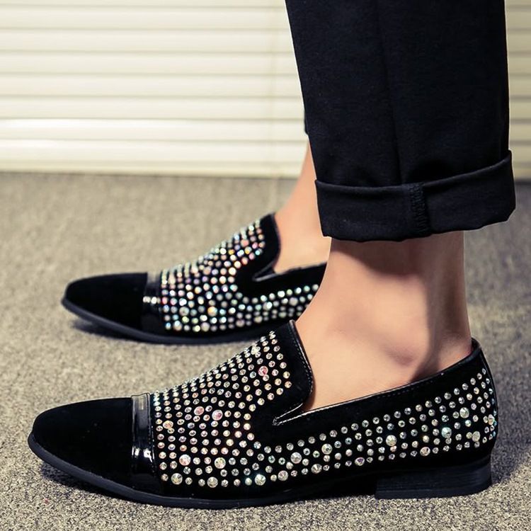 Nit Rund Tå Slip-On Herrskor