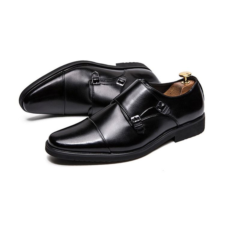 Pu Color Block Slip-On Round Toe Herrskor