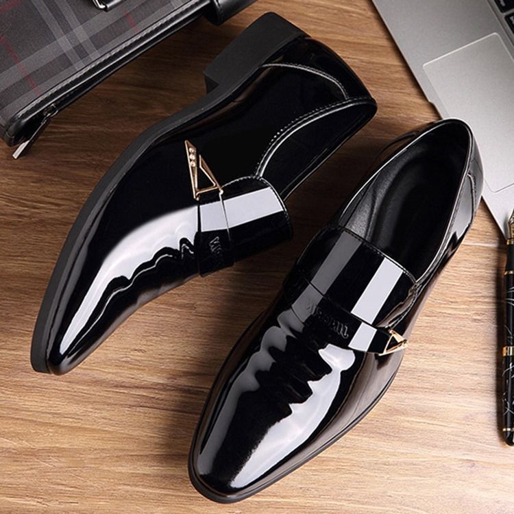 Pu Paljett Slip-On Oxford Skor För Män