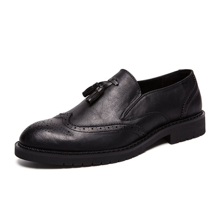 Pu Rund Toe Slip-On Herrskor