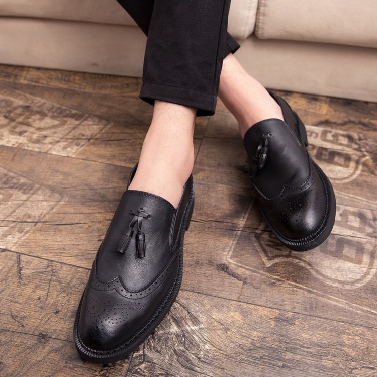 Pu Rund Toe Slip-On Herrskor