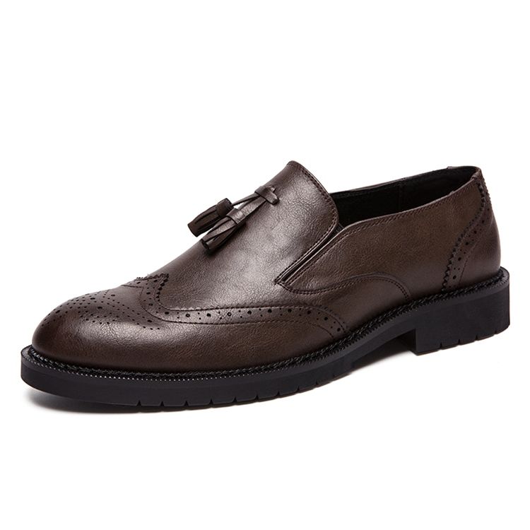 Pu Rund Toe Slip-On Herrskor