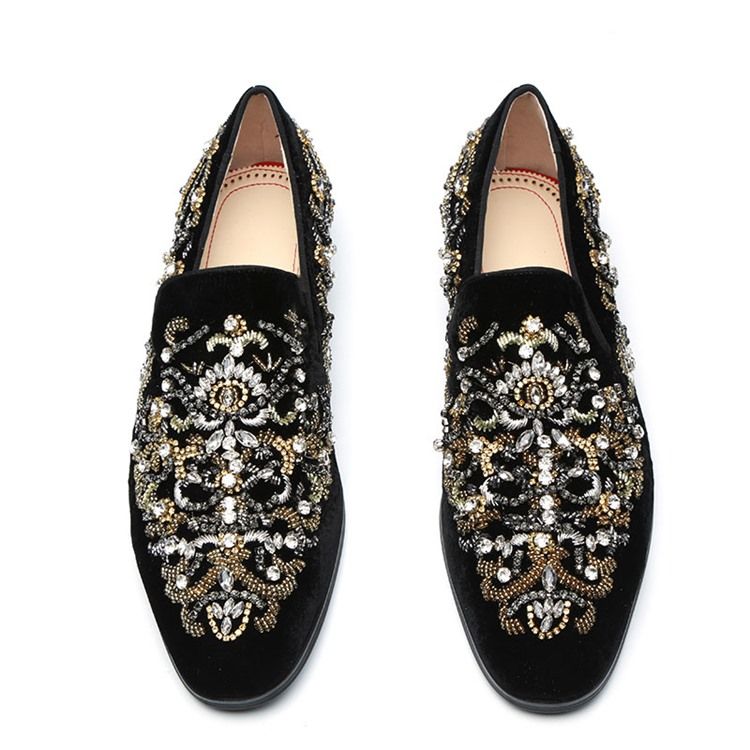 Rhinestone Rund Tå Oxfords Herr