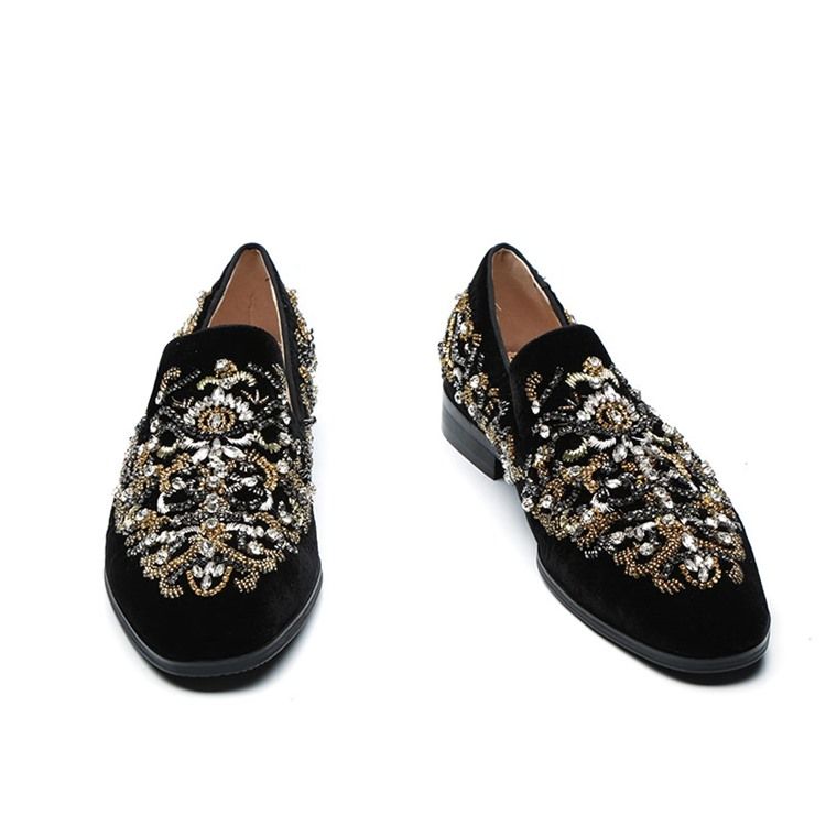 Rhinestone Rund Tå Oxfords Herr