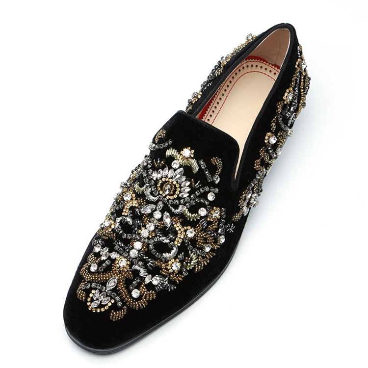 Rhinestone Rund Tå Oxfords Herr