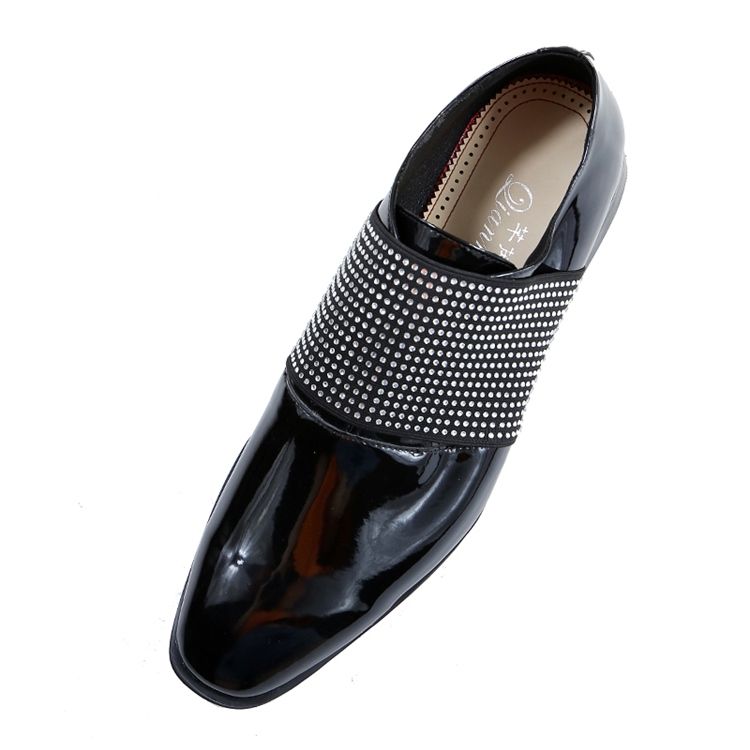 Rhinestone Slip-On Plain Oxfords För Män