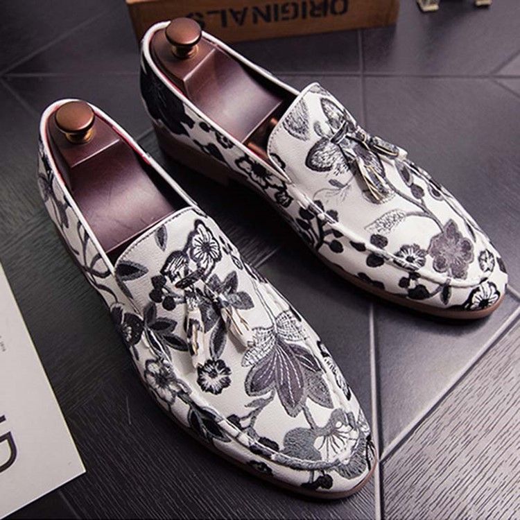 Slip-On Color Block Rund Toe Herrskor